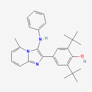 molecular formula C28H33N3O B1174054 4-(3-Anilino-5-methylimidazo[1,2-a]pyridin-2-yl)-2,6-ditert-butylphenol 