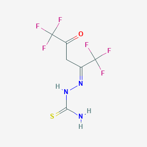 molecular formula C6H5F6N3OS B11740556 [(E)-(1,1,1,5,5,5-hexafluoro-4-oxopentan-2-ylidene)amino]thiourea 