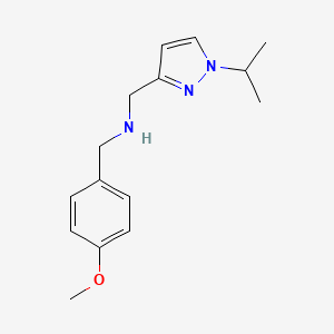 [(4-methoxyphenyl)methyl]({[1-(propan-2-yl)-1H-pyrazol-3-yl]methyl})amine