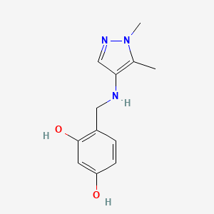 4-{[(1,5-Dimethyl-1H-pyrazol-4-YL)amino]methyl}benzene-1,3-diol