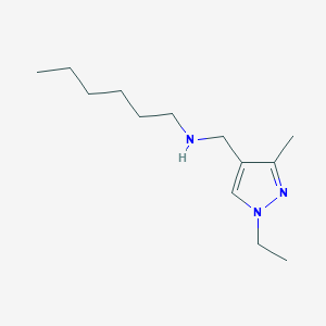 molecular formula C13H25N3 B11740618 [(1-ethyl-3-methyl-1H-pyrazol-4-yl)methyl](hexyl)amine 