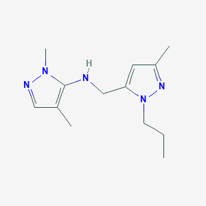 1,4-dimethyl-N-[(3-methyl-1-propyl-1H-pyrazol-5-yl)methyl]-1H-pyrazol-5-amine