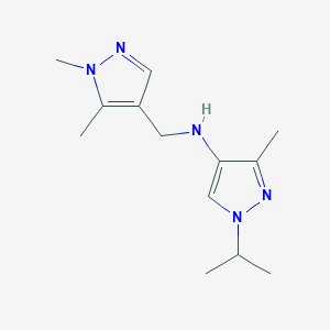 N-[(1,5-dimethyl-1H-pyrazol-4-yl)methyl]-3-methyl-1-(propan-2-yl)-1H-pyrazol-4-amine