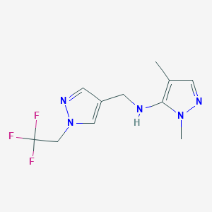 1,4-dimethyl-N-{[1-(2,2,2-trifluoroethyl)-1H-pyrazol-4-yl]methyl}-1H-pyrazol-5-amine