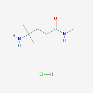 molecular formula C7H17ClN2O B11740636 4-amino-N,4-dimethylpentanamide hydrochloride 