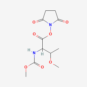 molecular formula C11H16N2O7 B11740653 2,5-Dioxopyrrolidin-1-yl 3-methoxy-2-[(methoxycarbonyl)amino]butanoate 