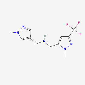 [(1-methyl-1H-pyrazol-4-yl)methyl]({[1-methyl-3-(trifluoromethyl)-1H-pyrazol-5-yl]methyl})amine