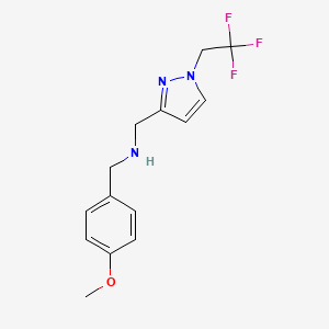 [(4-methoxyphenyl)methyl]({[1-(2,2,2-trifluoroethyl)-1H-pyrazol-3-yl]methyl})amine