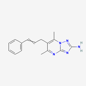 5,7-Dimethyl-6-(3-phenylprop-2-en-1-yl)-[1,2,4]triazolo[1,5-a]pyrimidin-2-amine