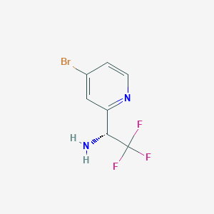 molecular formula C7H6BrF3N2 B11740710 (R)-1-(4-bromopyridin-2-yl)-2,2,2-trifluoroethan-1-amine 