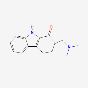 molecular formula C15H16N2O B11740713 2-[(dimethylamino)methylidene]-2,3,4,9-tetrahydro-1H-carbazol-1-one 