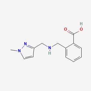 2-({[(1-methyl-1H-pyrazol-3-yl)methyl]amino}methyl)benzoic acid