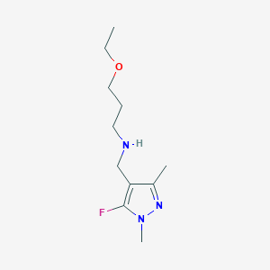 molecular formula C11H20FN3O B11740762 (3-ethoxypropyl)[(5-fluoro-1,3-dimethyl-1H-pyrazol-4-yl)methyl]amine 