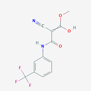 molecular formula C12H9F3N2O3 B11740797 2-cyano-3-hydroxy-3-methoxy-N-[3-(trifluoromethyl)phenyl]prop-2-enamide 