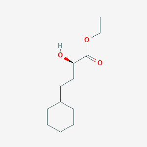 molecular formula C12H22O3 B117408 (-)-Ethyl-(R)-2-hydroxy-4-cyclohexylbutyrate CAS No. 95500-39-3