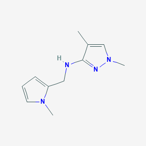 1,4-dimethyl-N-[(1-methyl-1H-pyrrol-2-yl)methyl]-1H-pyrazol-3-amine