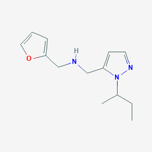 {[1-(butan-2-yl)-1H-pyrazol-5-yl]methyl}[(furan-2-yl)methyl]amine