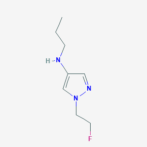 molecular formula C8H14FN3 B11740891 1-(2-fluoroethyl)-N-propyl-1H-pyrazol-4-amine 