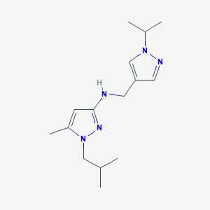 5-methyl-1-(2-methylpropyl)-N-{[1-(propan-2-yl)-1H-pyrazol-4-yl]methyl}-1H-pyrazol-3-amine