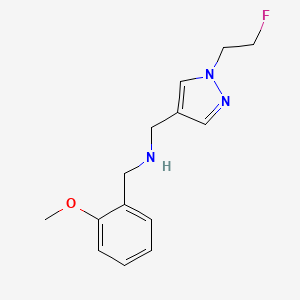 {[1-(2-fluoroethyl)-1H-pyrazol-4-yl]methyl}[(2-methoxyphenyl)methyl]amine