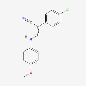 2-(4-Chlorophenyl)-3-[(4-methoxyphenyl)amino]prop-2-enenitrile