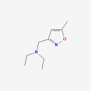 molecular formula C9H16N2O B11740965 N-Ethyl-N-((5-methylisoxazol-3-yl)methyl)ethanamine 