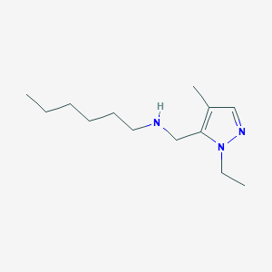 [(1-ethyl-4-methyl-1H-pyrazol-5-yl)methyl](hexyl)amine