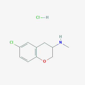 molecular formula C10H13Cl2NO B11740968 (6-Chloro-chroman-3-yl)-methylamine hydrochloride 