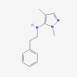 1,4-dimethyl-N-(2-phenylethyl)-1H-pyrazol-5-amine