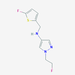 molecular formula C10H11F2N3S B11740983 1-(2-fluoroethyl)-N-[(5-fluorothiophen-2-yl)methyl]-1H-pyrazol-4-amine 