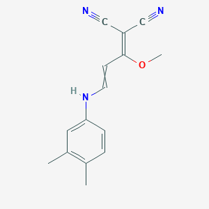 2-{3-[(3,4-Dimethylphenyl)amino]-1-methoxyprop-2-en-1-ylidene}propanedinitrile