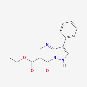 Pyrazolo[1,5-a]pyrimidine-6-carboxylic acid, 7-hydroxy-3-phenyl-, ethyl ester