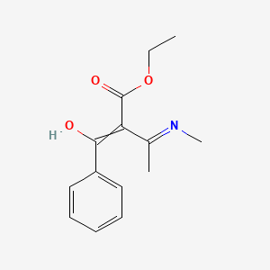 molecular formula C14H17NO3 B11741055 Ethyl 2-[hydroxy(phenyl)methylidene]-3-methyliminobutanoate 