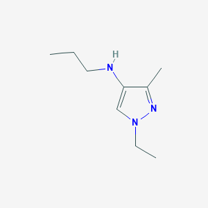 molecular formula C9H17N3 B11741058 1-ethyl-3-methyl-N-propyl-1H-pyrazol-4-amine 