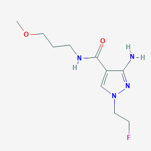 molecular formula C10H17FN4O2 B11741062 3-Amino-1-(2-fluoroethyl)-N-(3-methoxypropyl)-1H-pyrazole-4-carboxamide 