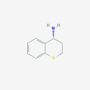 molecular formula C9H11NS B11741078 (4R)-3,4-dihydro-2H-1-benzothiopyran-4-amine 