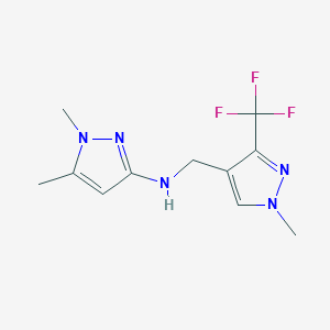 1,5-dimethyl-N-{[1-methyl-3-(trifluoromethyl)-1H-pyrazol-4-yl]methyl}-1H-pyrazol-3-amine