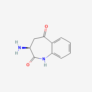 molecular formula C10H10N2O2 B11741109 (3S)-3-amino-2,3,4,5-tetrahydro-1H-1-benzazepine-2,5-dione 