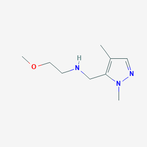 molecular formula C9H17N3O B11741131 [(1,4-Dimethyl-1h-pyrazol-5-yl)methyl](2-methoxyethyl)amine 