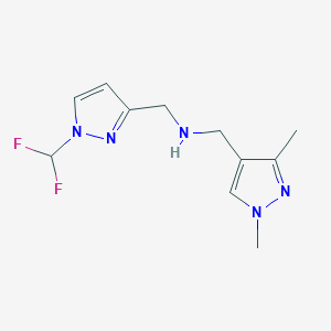 {[1-(difluoromethyl)-1H-pyrazol-3-yl]methyl}[(1,3-dimethyl-1H-pyrazol-4-yl)methyl]amine