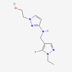 2-(3-{[(1-ethyl-5-fluoro-1H-pyrazol-4-yl)methyl]amino}-1H-pyrazol-1-yl)ethan-1-ol