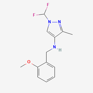 1-(difluoromethyl)-N-[(2-methoxyphenyl)methyl]-3-methyl-1H-pyrazol-4-amine