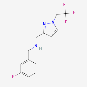 [(3-fluorophenyl)methyl]({[1-(2,2,2-trifluoroethyl)-1H-pyrazol-3-yl]methyl})amine