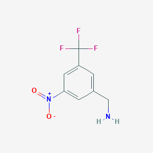 molecular formula C8H7F3N2O2 B11741207 (3-Nitro-5-(trifluoromethyl)phenyl)methanamine 