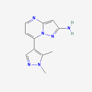 7-(1,5-Dimethyl-1H-pyrazol-4-yl)pyrazolo[1,5-a]pyrimidin-2-amine