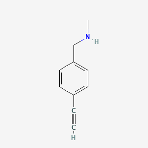 molecular formula C10H11N B11741234 1-(4-ethynylphenyl)-N-methylmethanamine 