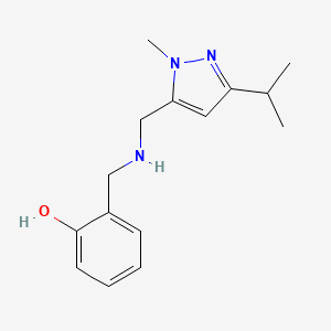 2-[({[1-methyl-3-(propan-2-yl)-1H-pyrazol-5-yl]methyl}amino)methyl]phenol