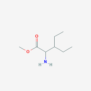 molecular formula C8H17NO2 B11741241 Methyl 2-amino-3-ethylpentanoate 