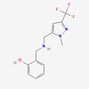 2-[({[1-methyl-3-(trifluoromethyl)-1H-pyrazol-5-yl]methyl}amino)methyl]phenol