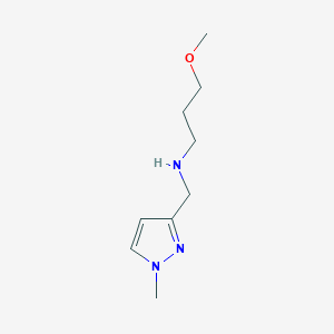 molecular formula C9H17N3O B11741291 (3-methoxypropyl)[(1-methyl-1H-pyrazol-3-yl)methyl]amine 